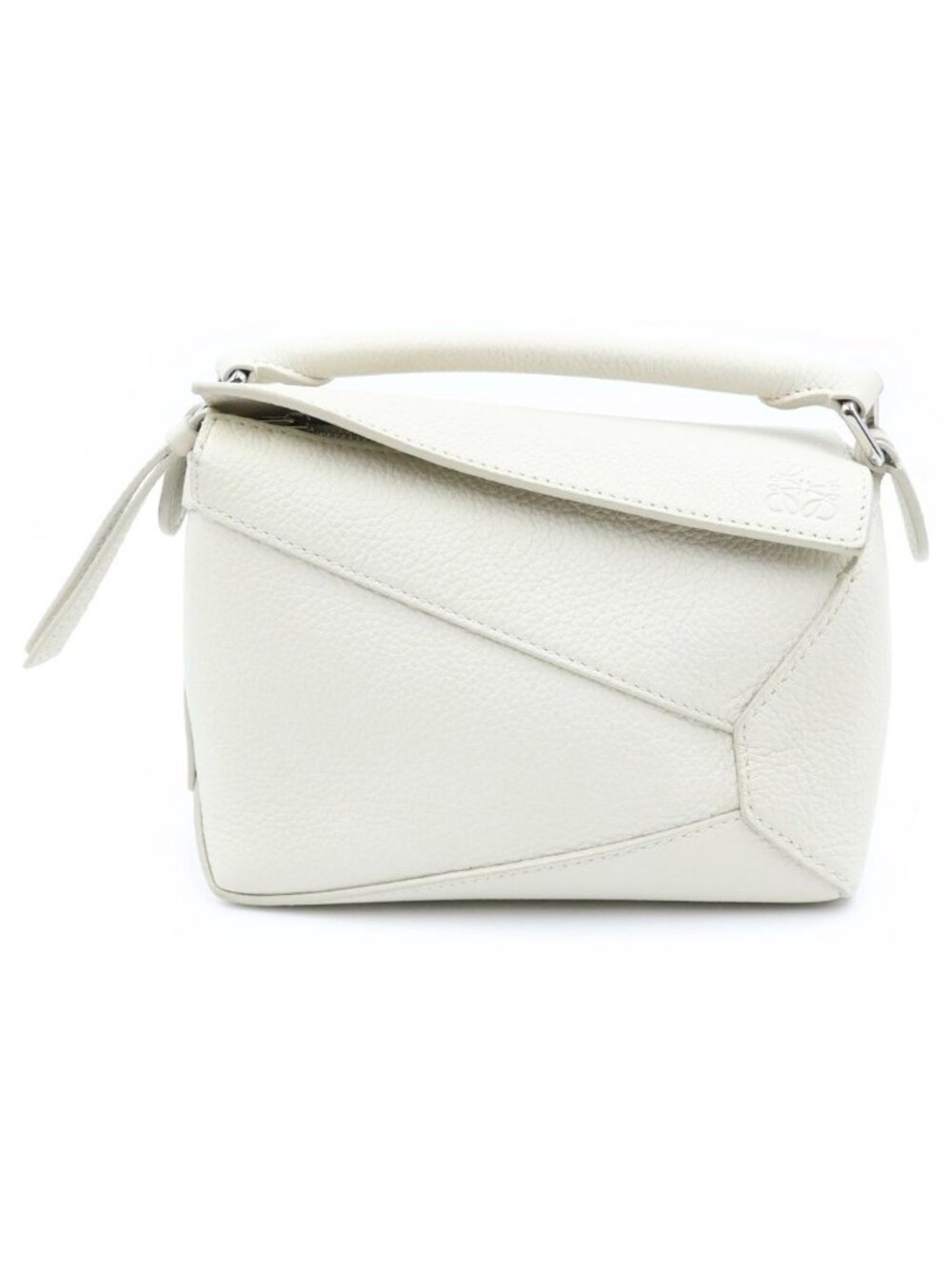 Loewe Puzzle Mini 2-Way Shoulder Bag Leather White